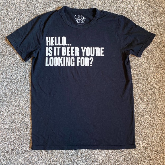 Elodie Other - Chaser Men's "Hello...  Beer" T-Shirt - Large